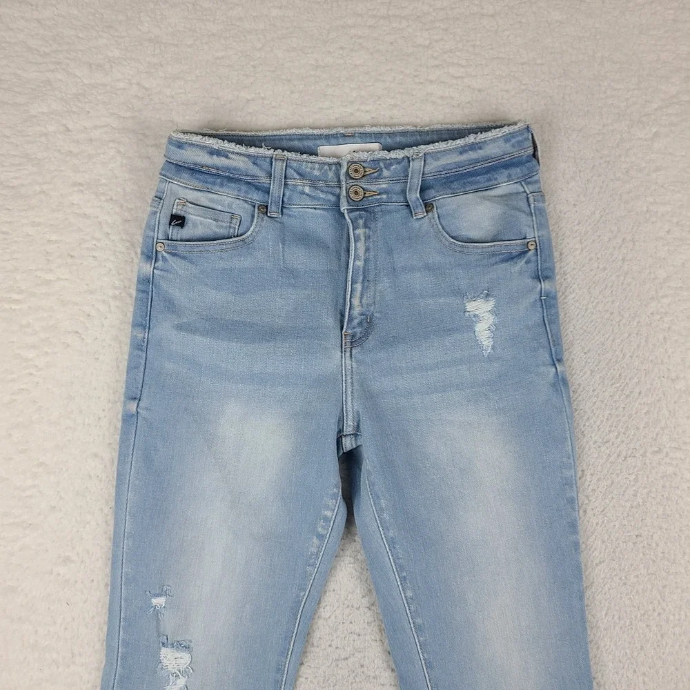 KanCan Jeans Womens 9/28 Blue Danica High Rise Ankle Skinny Distress kc7317l